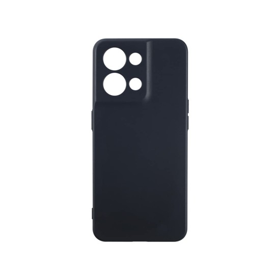 Funda de Silicona con Marco de Cámara para Oppo Reno 8 Negro Funda de Silicona con Marco de Cámara para Oppo Reno 8 Negro
